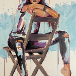 Girl auf Sessel